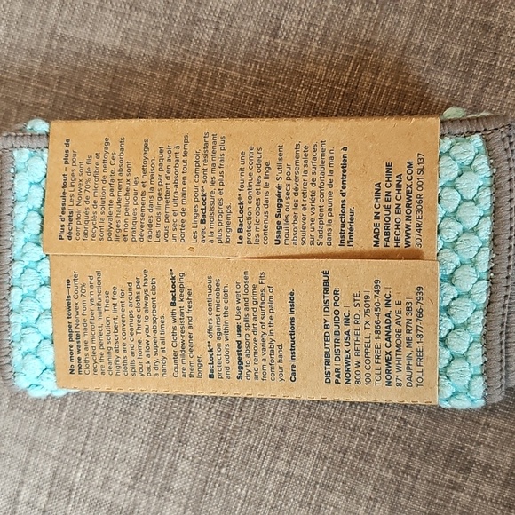 Norwex Teal and Gray Counter Cloth Trio - Picture 3 of 7